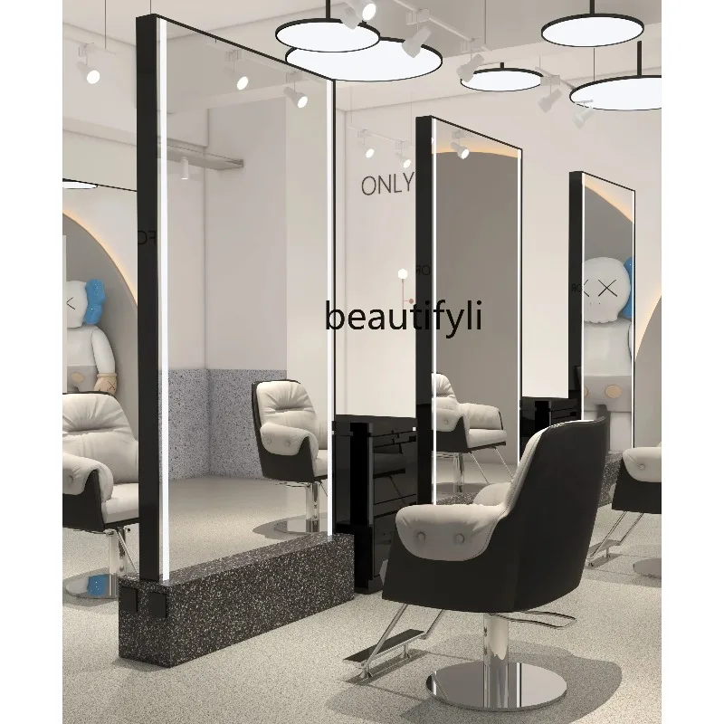 A176 Hair salon mirror, hair salon special haircut mirror, single and double-sided floor perm and hair cutting mirror