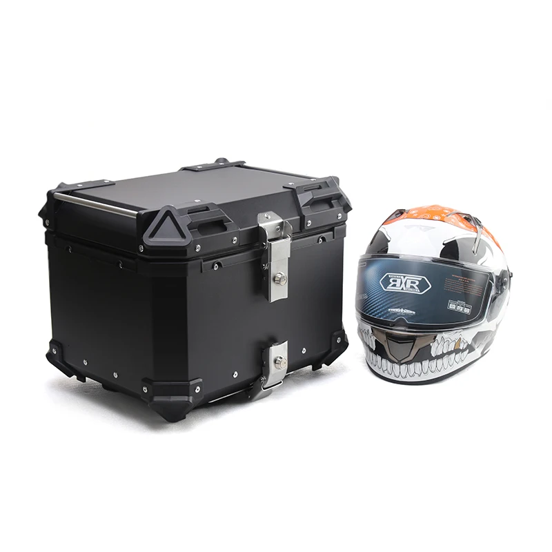 

45L Alloy Aluminum Top Box Topbox Caja De Aluminio Para Moto De Metal Trunk Motorcycle Tail Boxes