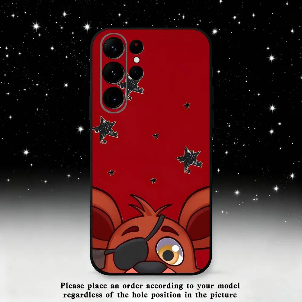 Five-Nights-At-Freddys F-Fnaf Phone Case For Samsung S25,S24 Ultra,S20,S30 plus,S22 plus,S23,S30 Ultra 5G Silicone Black Shell - Image 5