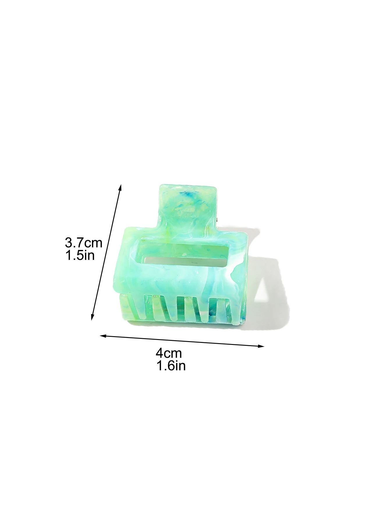 4Pcs Color Square Small Hair Clips for Women Girls,1.6 Inch Small Claw Clips Thin Short Hair,Strong Hold Jaw Clips