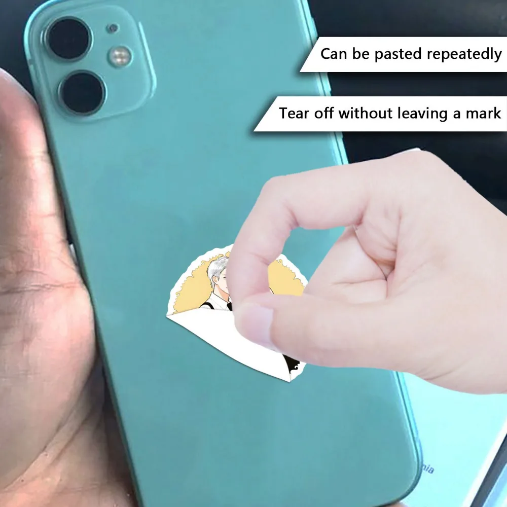 أنيمي علامة من ملصقات الكرتون المودة ، شارات فتيات كاواي يوكي ، كمبيوتر محمول ، هاتف ، ملصق ديكور لطيف ، 10 ، 55