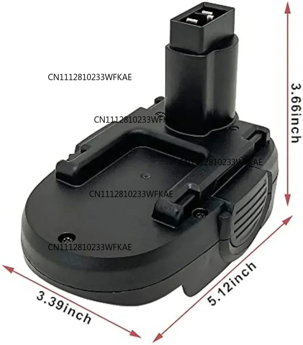 Battery Adapter for Worx 20V Lithium Battery to 18V Ni-Mh Cordless Power Tool WA3127/3152 WG150/152/250/541/900/901