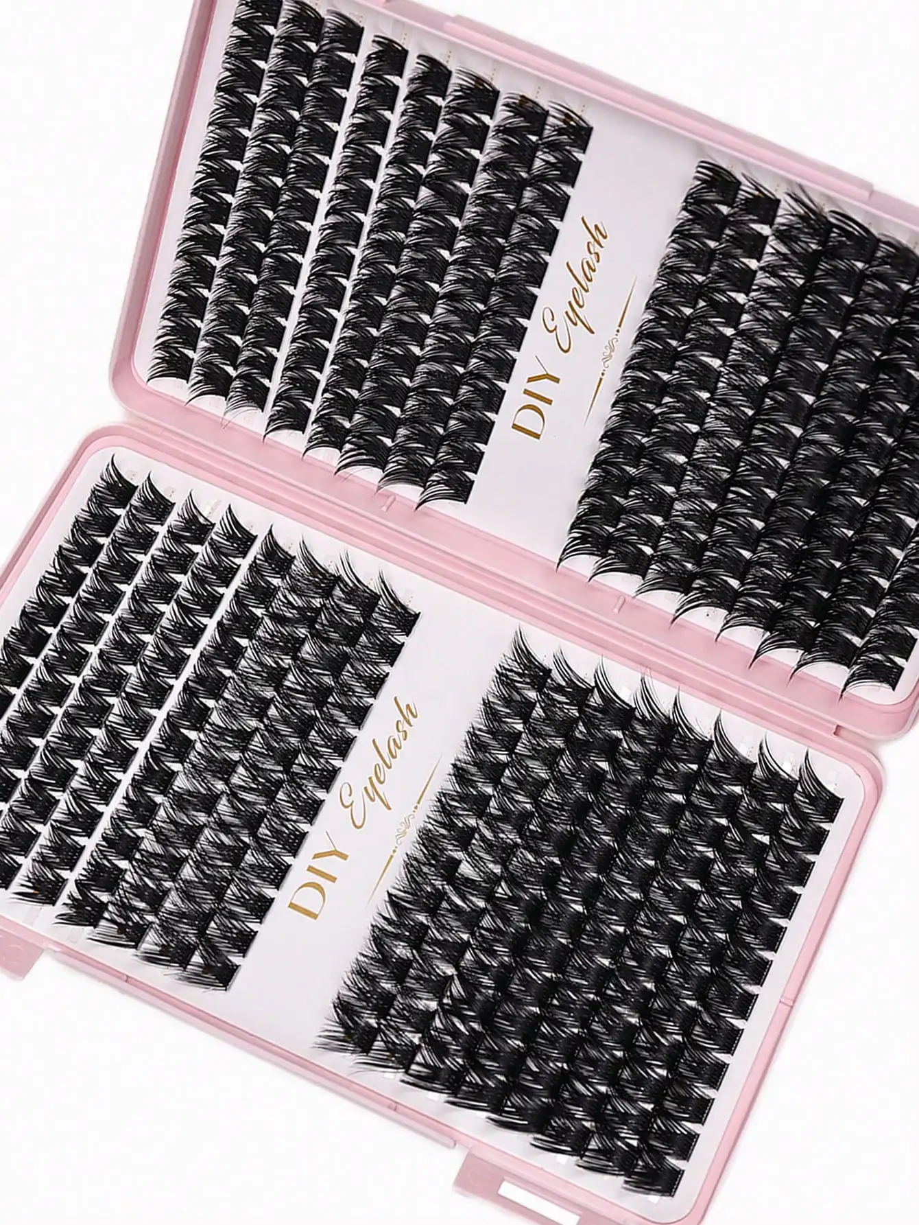 384 Stück Einzelwimpern 10-14mm DIY Wimpernverlängerung Natürliche Mischung Dichte Volumen-Kunstwimpern – Detail 4
