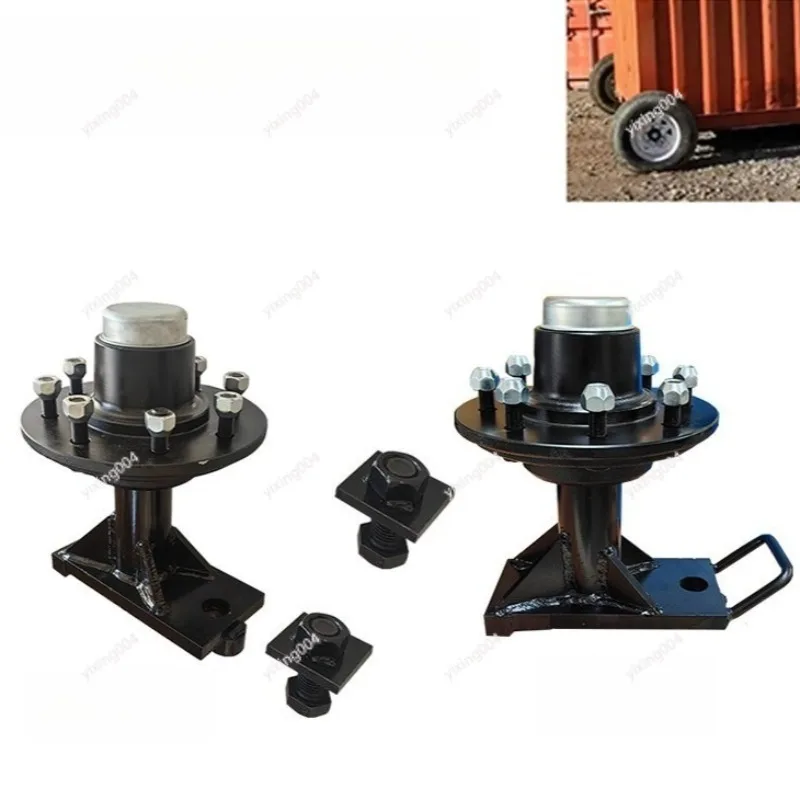 Container Spindle Kit, Container Wheel Hub and Bearing Housing for Mobile Container Use