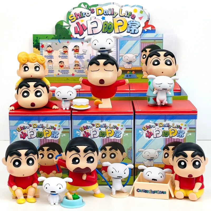 

Цветки Shin Chans Nohara Shiro, серия Daily Life, слепая коробка, фигурки, модные игрушки, настольные украшения, куклы, периферийные игрушки, подарки