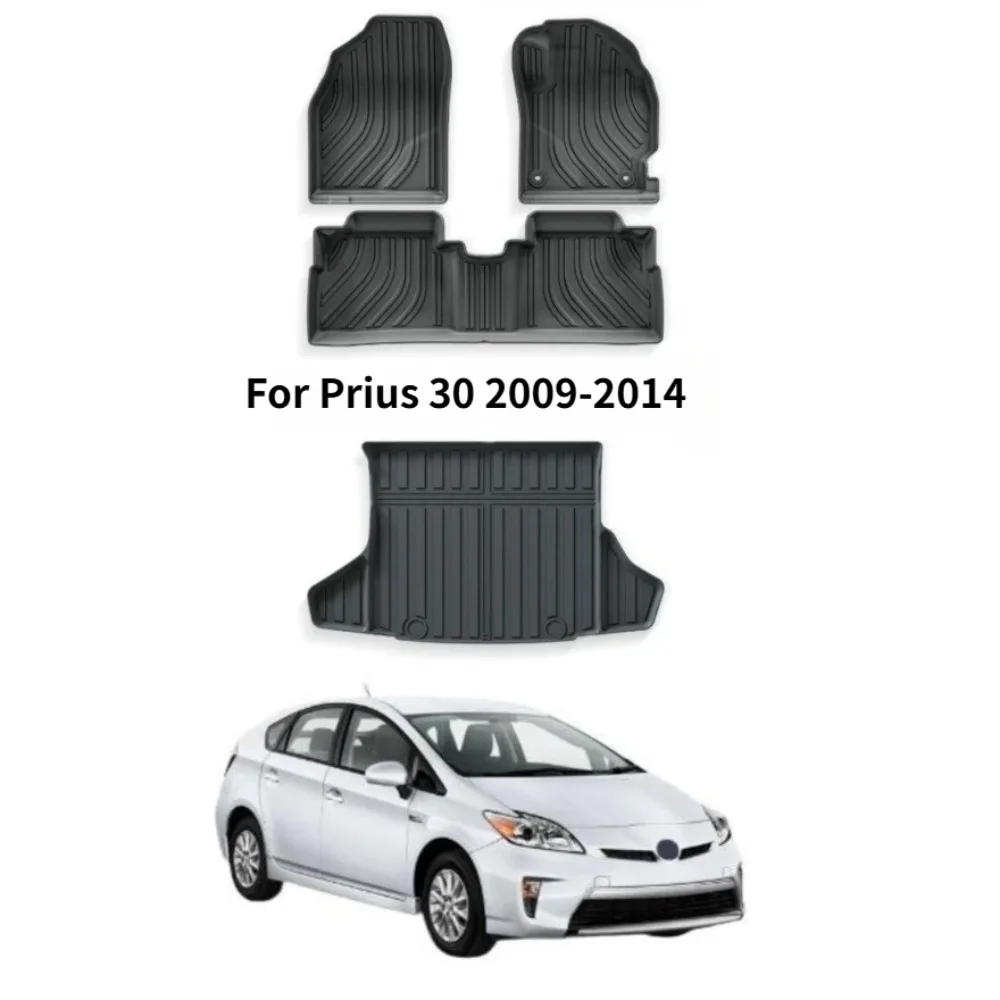 

For Prius 30 2009-2014 Car Floor Mat, Right Rudder TPE All Environmentally Friendly Trunk Pad
