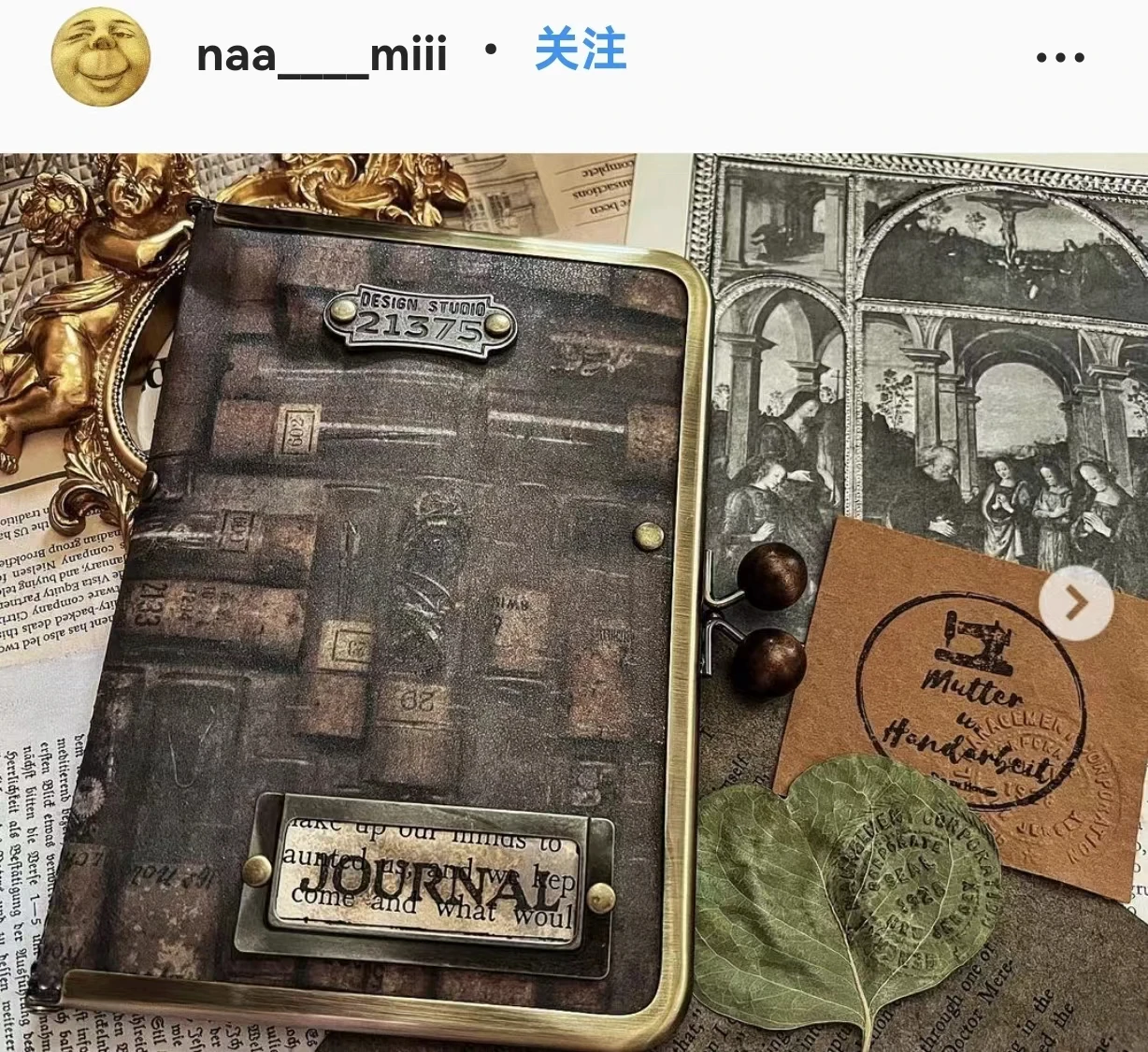 [MET011]Metal Tablet Accessories Retro Number  Junk Journal Scrapbook