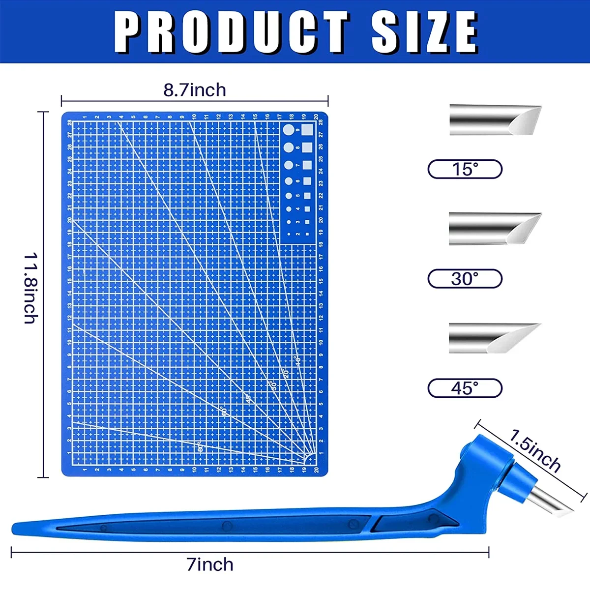 360 Graden Roterende Gyro Snijgereedschappen Kunst Snijgereedschap Met Snijpen 15/30/45 Graden Messen Snijmat Handwerk Snijgereedschap