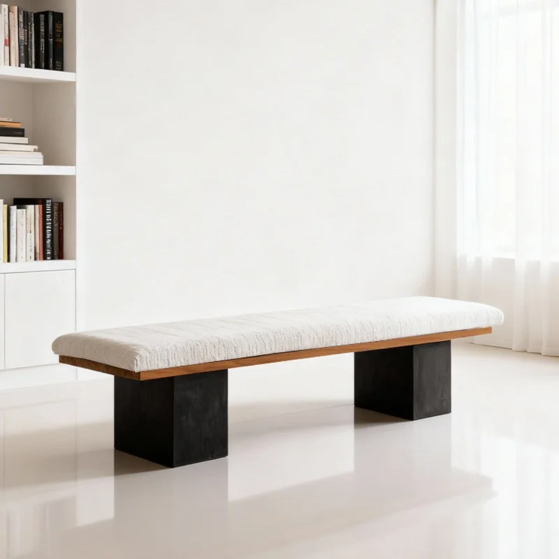 

Sofa stool, bench, bedroom, bedside stool, model house, ash wood, living room, simple shoe changing stool