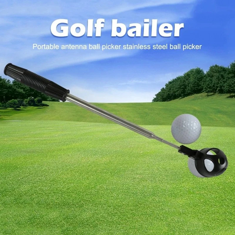 Golf Ball Picker With Retractable 8-Section Antenna Pole, 204Cm Long Golf Picker