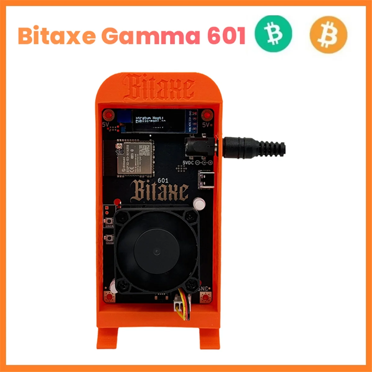 N33R_Bitaxe Gamma 601 1.2TH/S BTC Solo Lottery Miner BM1370 Asic US Plug