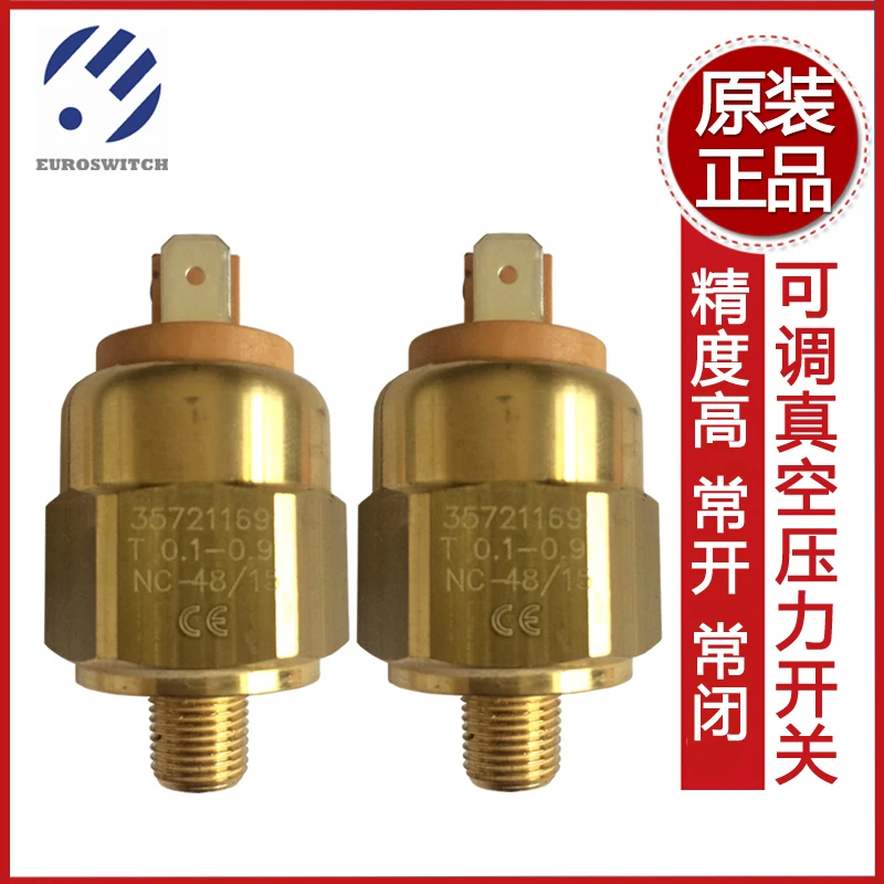 

EUROSWITCH Normally Open And Normally Closed Vacuum Negative Pressure Adjustable Pressure Controller Switch Imported From Italy