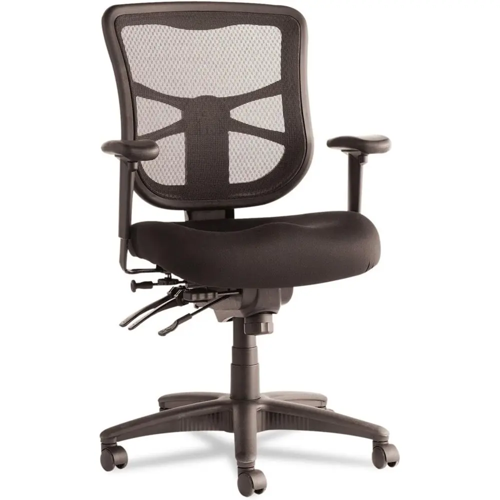 Mesh-Back Ergonomic Multifunction Chair in Black