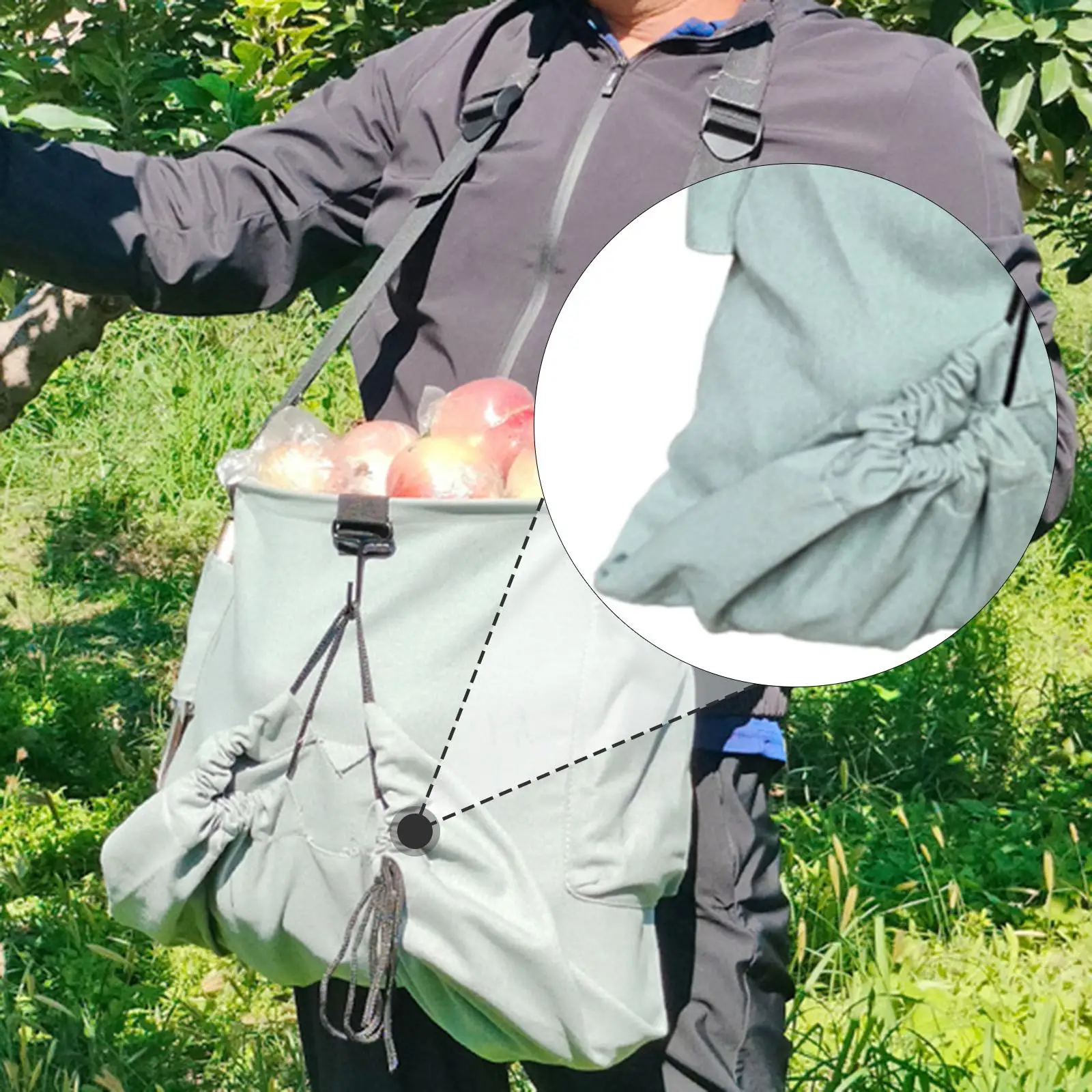 

Сумка для сбора фруктов, холст, помощник на ферме, урожайная сумка для персикового сада, манго