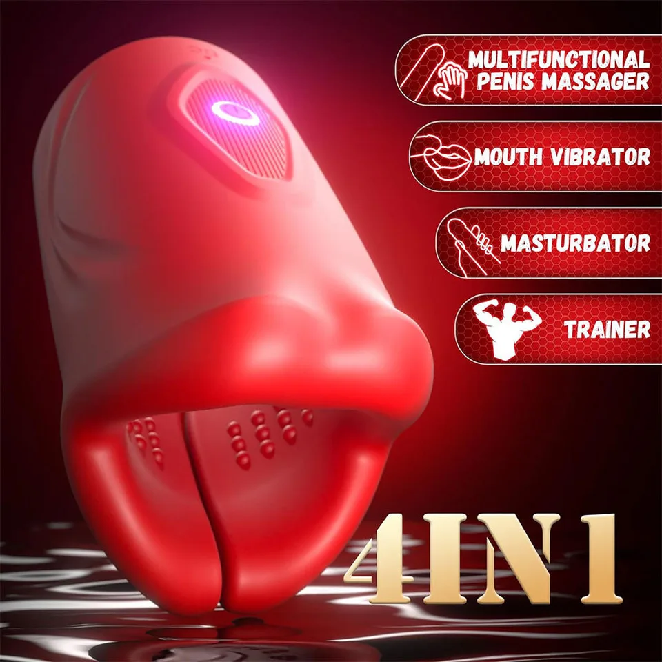 Portable Lip Vibration Cup Multiple Frequencies Sex Masturbation Adult Male Glans Stimulation Masturbator Delay Trainer view 3