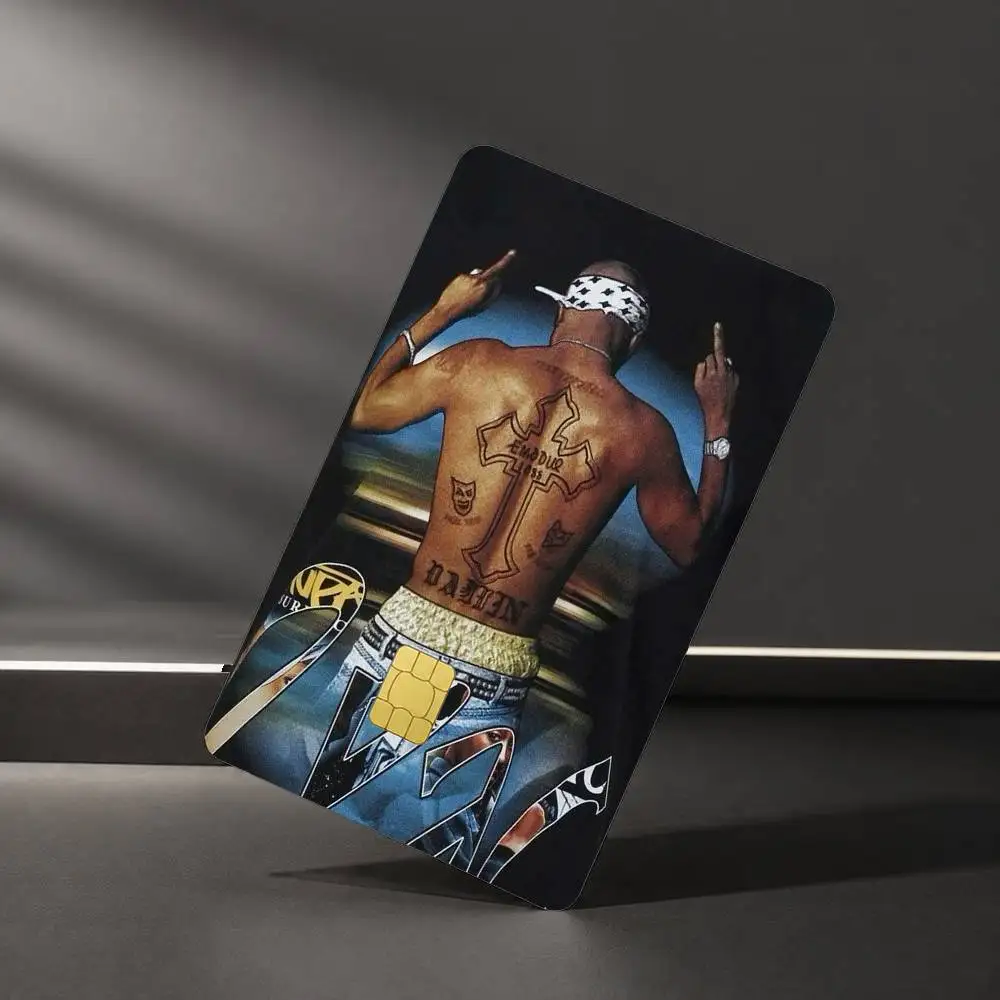 Tupac Shakur Rap Rapper Sticker Film Tape Skin for Credit Card Debit Card Waterproof Stickers