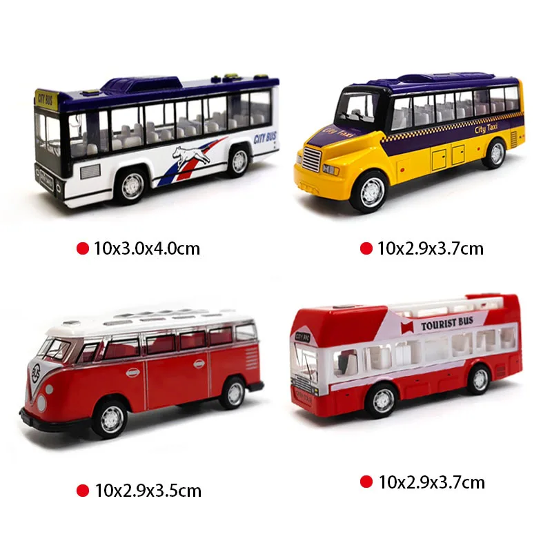 ألعاب موديل حافلة مدرسية من سبيكة PVC ، زينات سيارة معدنية ذات طابقين ، مركبة قابلة للسحب ، ألعاب ديكورية للأطفال ، هدية ، 10 روض #6