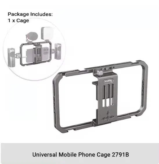 

SmallRig Universal Mobile Phone Cage Smartphone Video Rig Filmmaking Vlogging Case for IPhone15 Pro/15 Pro Max for Android Phone