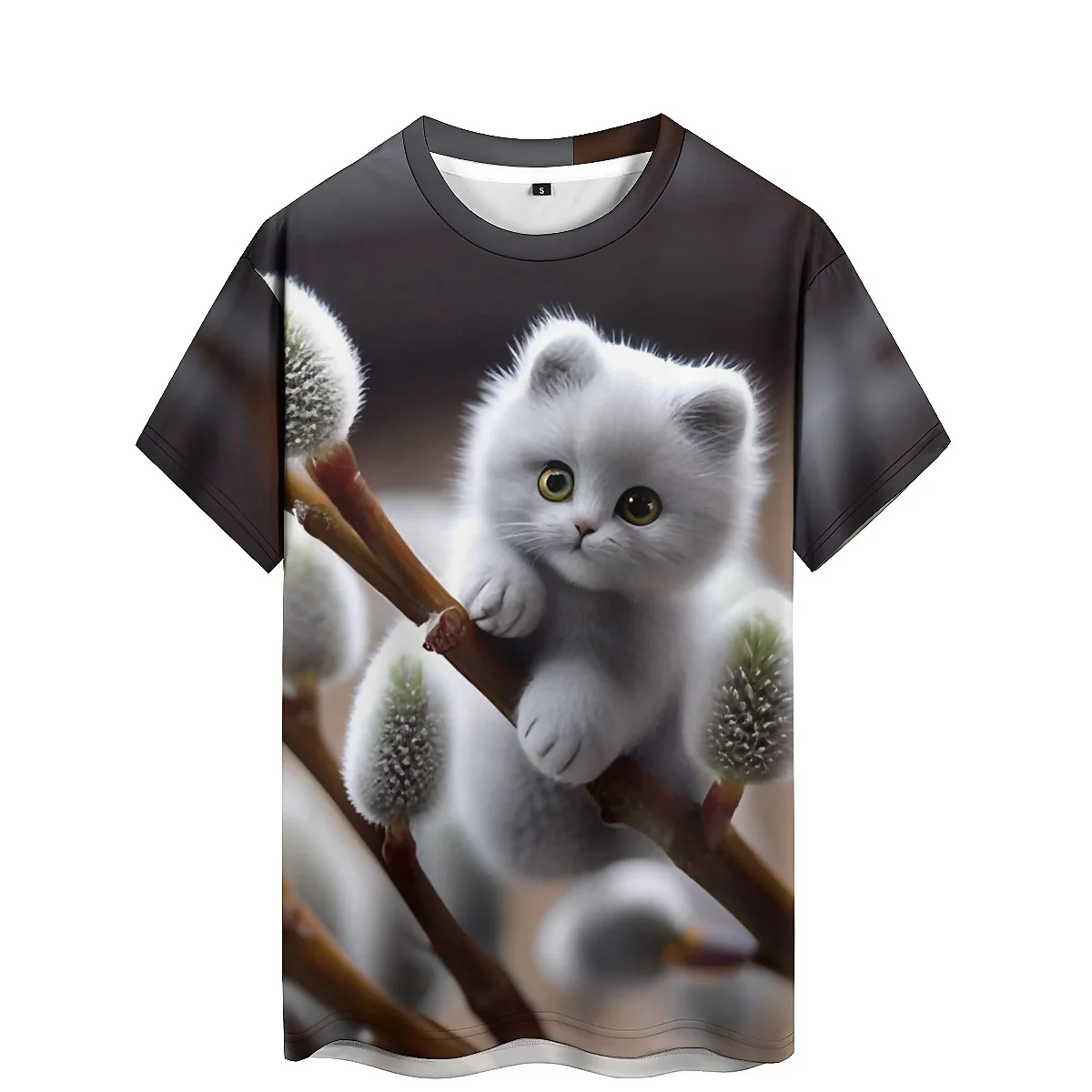 Men's Street Style 3D Printed Short-Sleeve T-Shirt - Men's 3D Design, Full-Body Print