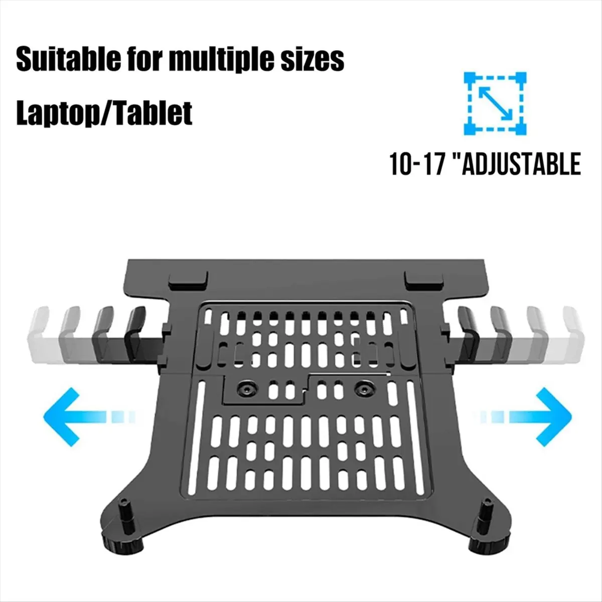 *ONE DAY New FP-2 Laptop Mount Tray Laptop Holder Arm Mount Vented Notebook Tray Expandable Clamps for 10-17Inch Notebook