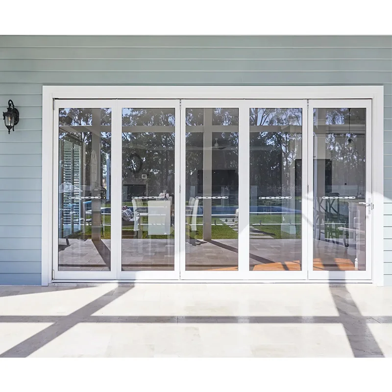 Hihaus Hot Triple Glazed Bifold Aluminium Door Australian Aluminum Bi Folding Patio Doors