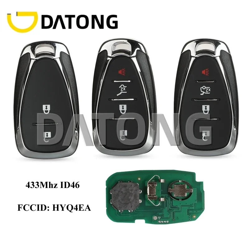 

CHANKey 4/3+1 Button Smart Remote Key Fob For Chevrolet Camaro Equinox Cruze Malibu Spark 433MHz ID46 HYQ4EA