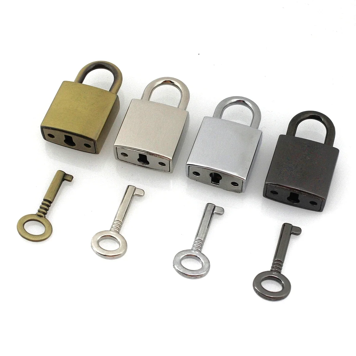 1piece Metal Square Padlock with Key for Fashion Lock Buckle Luggage Lock Clasp DIY Bags Handbags Hardware Accessories