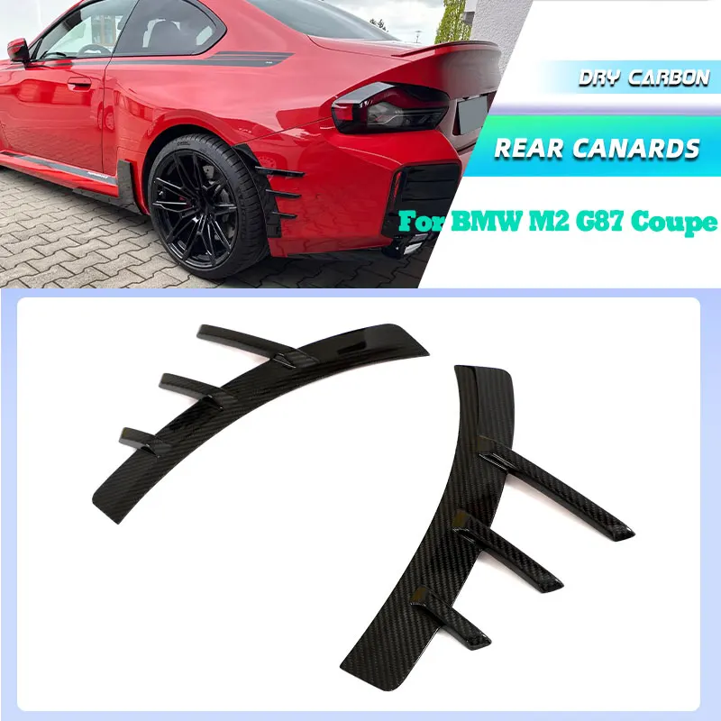 

Dry Carbon Fiber Car Rear Bumper Canards for BMW M2 G87 Coupe 2022-2025 Racing Rear Canards Wheel Mudguard Splitters Fins