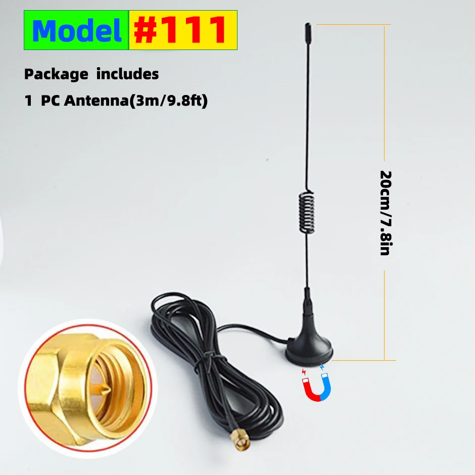 GSM GPRS هوائي 900 -1800Mhz 3M 3dbi SMA ذكر كابل التحكم عن بعد قاعدة مغناطيسية #2