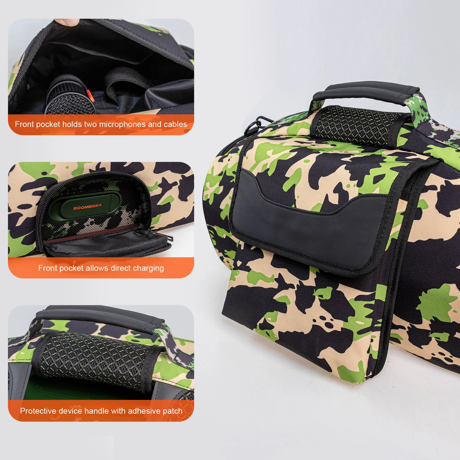 أكياس قماشية عالية النقل للصوت لحقيبة تخزين مكبر الصوت JBL BOOMBOX 4 (العلبة فقط) #4
