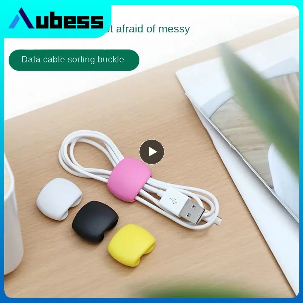 Smooth Winding Buckle Soft Material Headphone Clip Environmentally Light Wire Control Tools Data Line Storage High-quality
