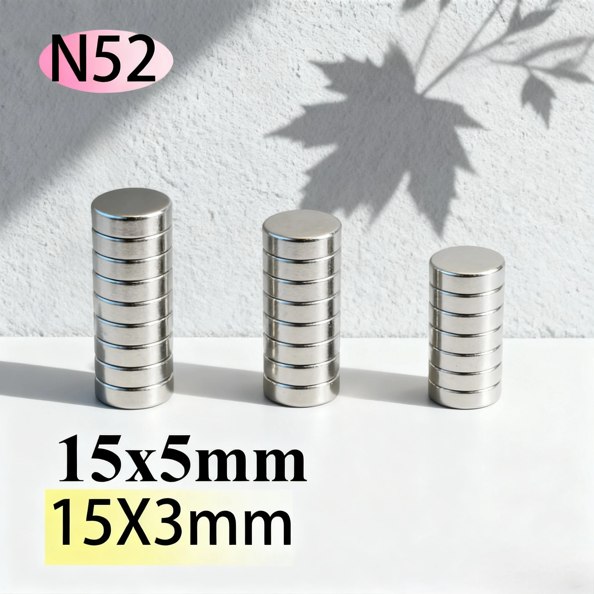 Image of N52 15x3 15x5 12x5 Magnete Neodymiu Suchloch Starke Magnetische Kühlschrank DIY Ball Spielzeug Maschine Motor Großhandel Büro Billboard