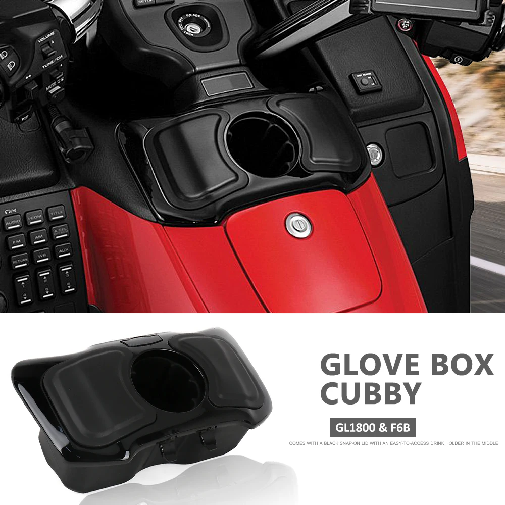 

Motorcycle Accessories New Black Chrome Storage Box For Honda Goldwing GL1800 GL 1800 F6B 2012-2017 Front Glove Box Cubby