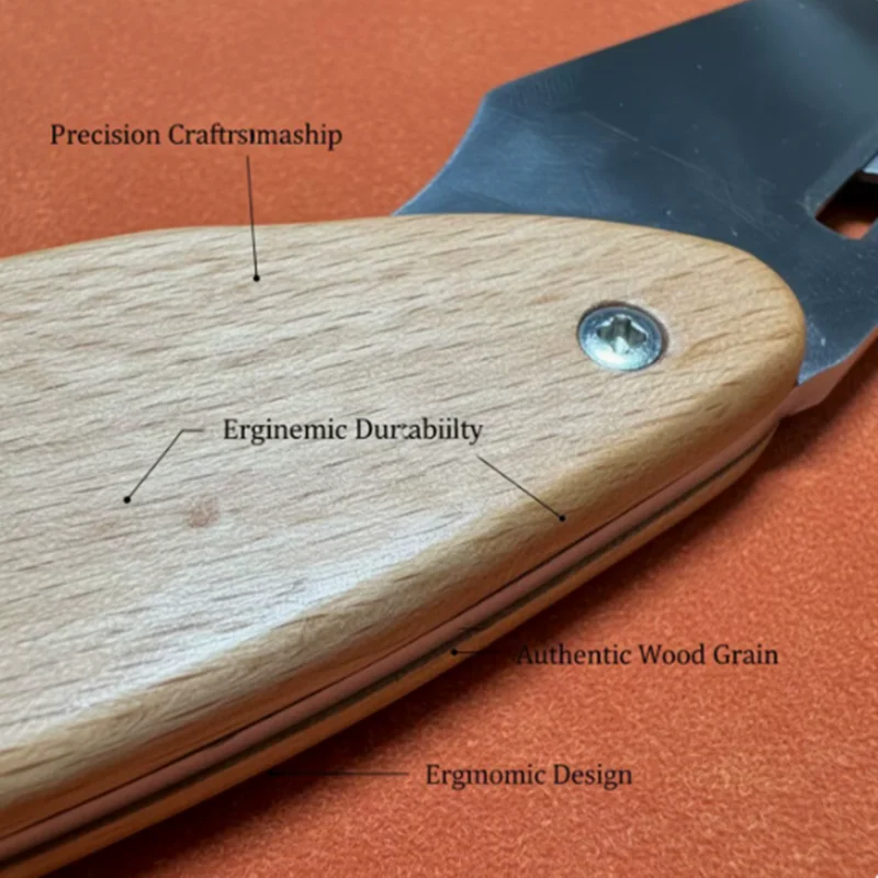 Professional Leather Cutter - Walnut Handle with Razor Sharp Trapezoid Blade for DIY Projects | Long-Lasting Craft Knife