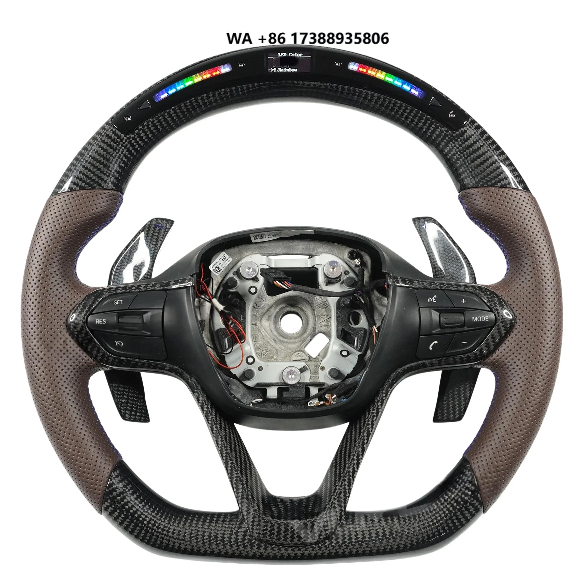 High Quality Carbon Fiber Steering Wheel with LED Display Shift Paddle for I8 Steering Wheels