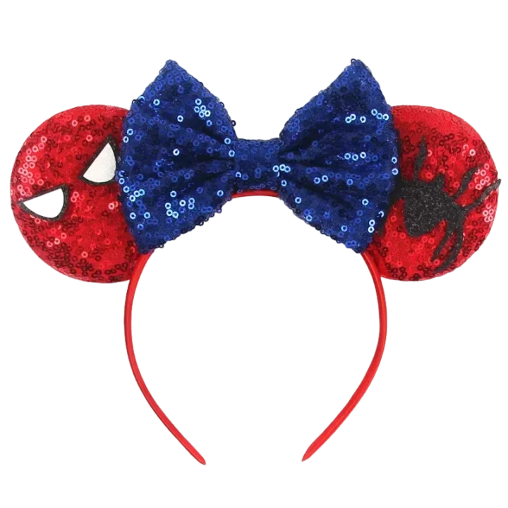 Disney Marvel Spiderman Headbands for Kids Girls Mickey Mouse Ears Hairband Women Bow Hair Accessories Child Headband Party Gift