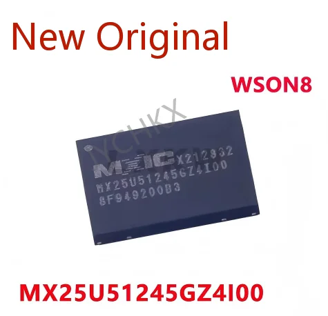 1-5/PCS MX25U51245GZ4I00 512Mb SPI Flash IC WSON8 Package For Mainboard BIOS Firmware Program Repair