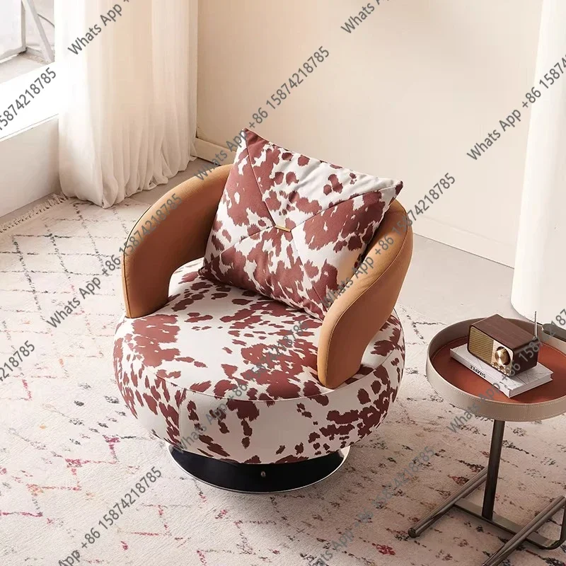 Y64 Leisure Chair Designer Art Furniture Lazy Bedroom Balcony Rotatable Small Apartment Single Sofa Swivel Chair