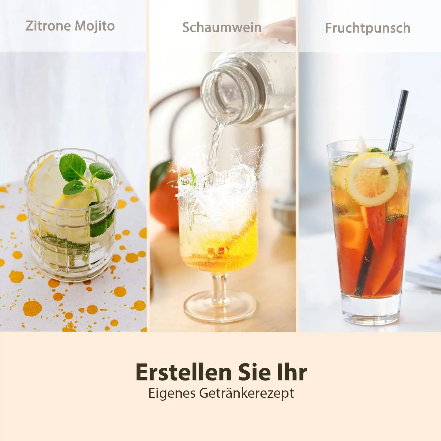 Portable Water Sparkling Maker Machine Soda Water Maker for DIY Drink Home Dispenser