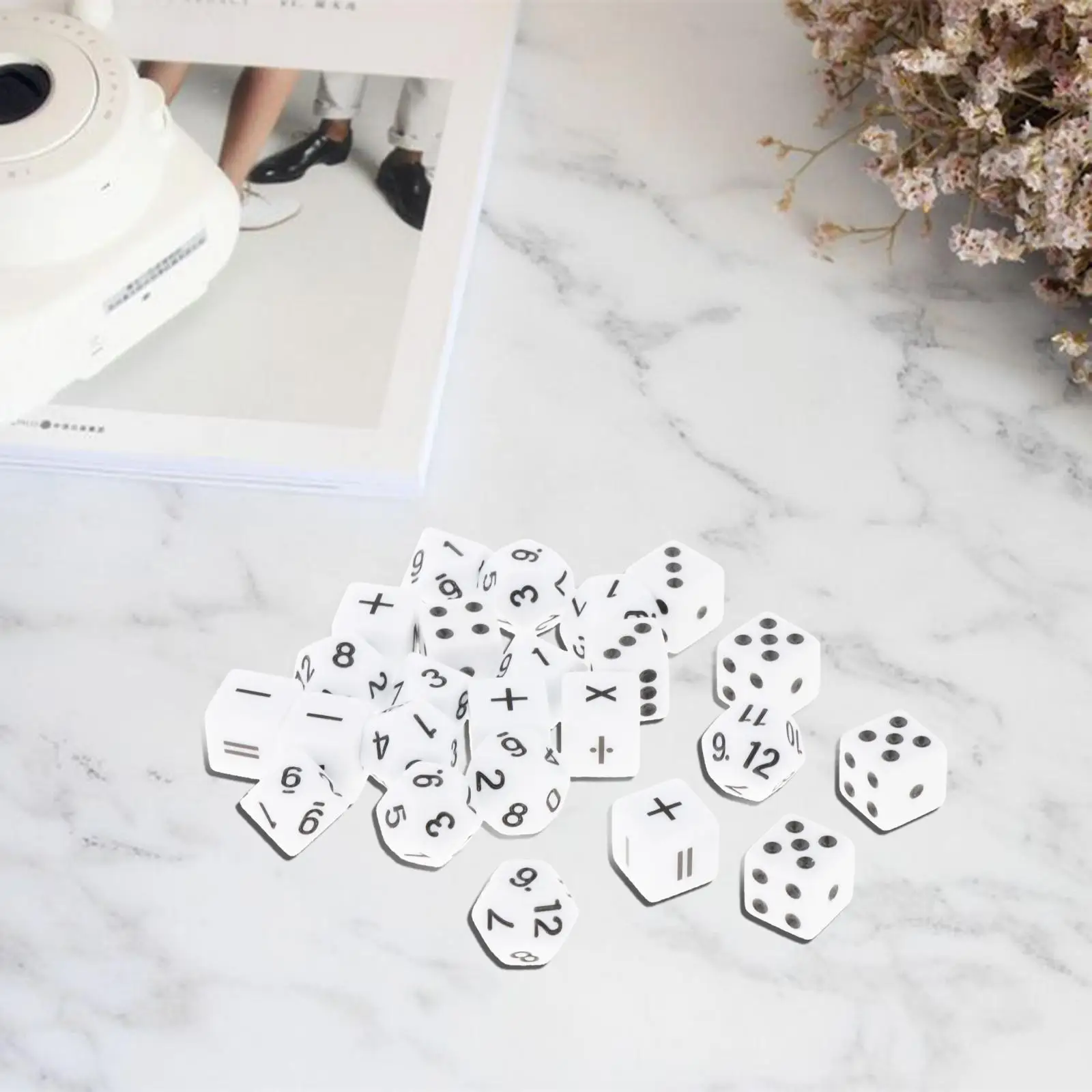

Set of 24 Acrylic Teaching Set Fraction Add Subtract Multiply Divide 16mm Math Game for Classroom Supplies Games