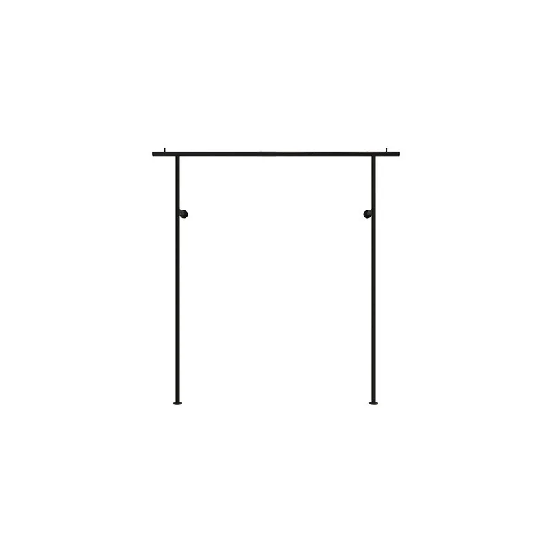 

Clothing store stainless steel wall display rack men's and women's clothing store clothes rack black floor-to-ceiling display