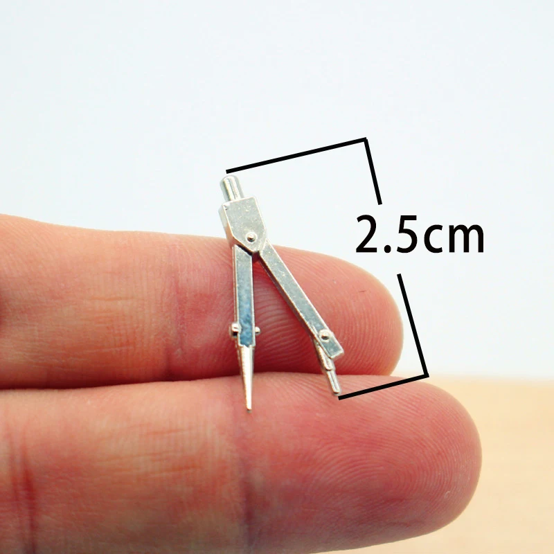 Miniature Ballpoint Pen/Stapler/Compass 1:12 Office Dollhouse Accessories Study Supplies Scene Decora Mini Stationery Model
