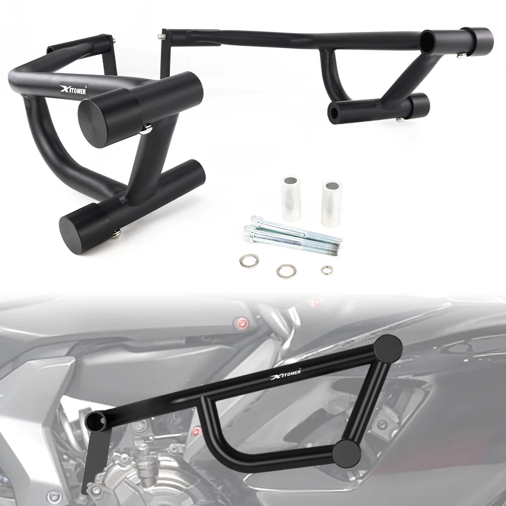 

Motorcycle Steel Stunt Crash Cage For Yamaha YZF-R7 2021 2022 2023 2024 2025 Engine Guard Highway Bar Bumper Protector Race Rail