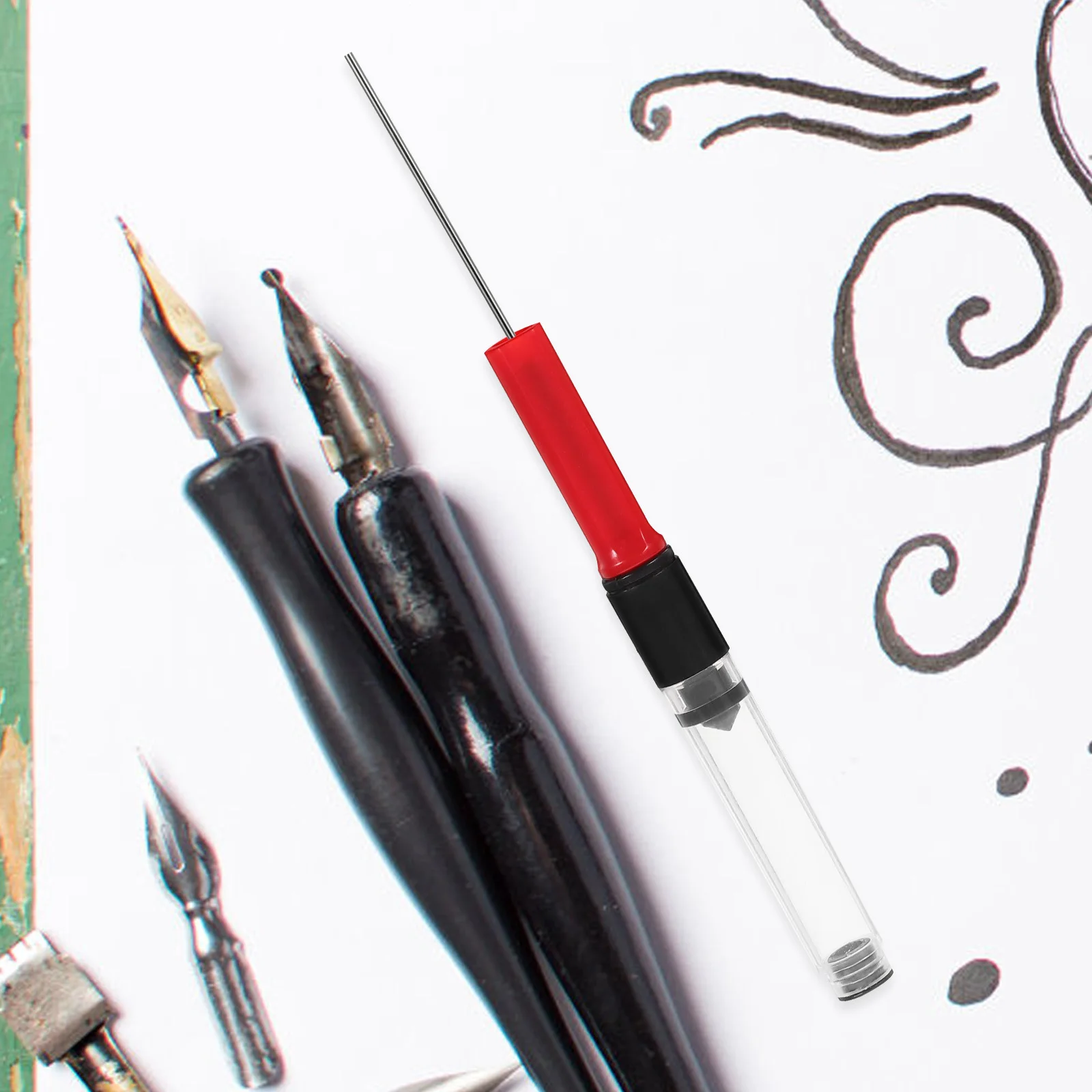 10 قطعة قلم حبر ممتص لأقلام النافورة محول حبر متدفق سلس استبدال أداة إعادة تعبئة البلاستيك اللوازم المدرسية