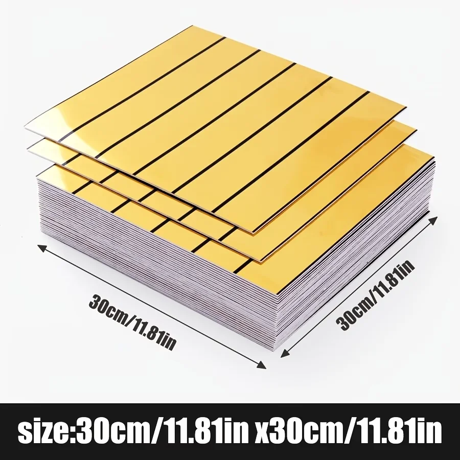 5/10pcs Peel and Stick Mirror Reflective Texture Wallpaper Self-Adhesive 3D Wall Stickers Wallboard Home Decoration Art