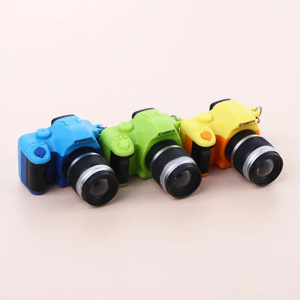 Birthday Gift Cute With sound Led Light Pendant Mini Keychain Toys Flashing Camera Simulation Cameras Camera Keychain