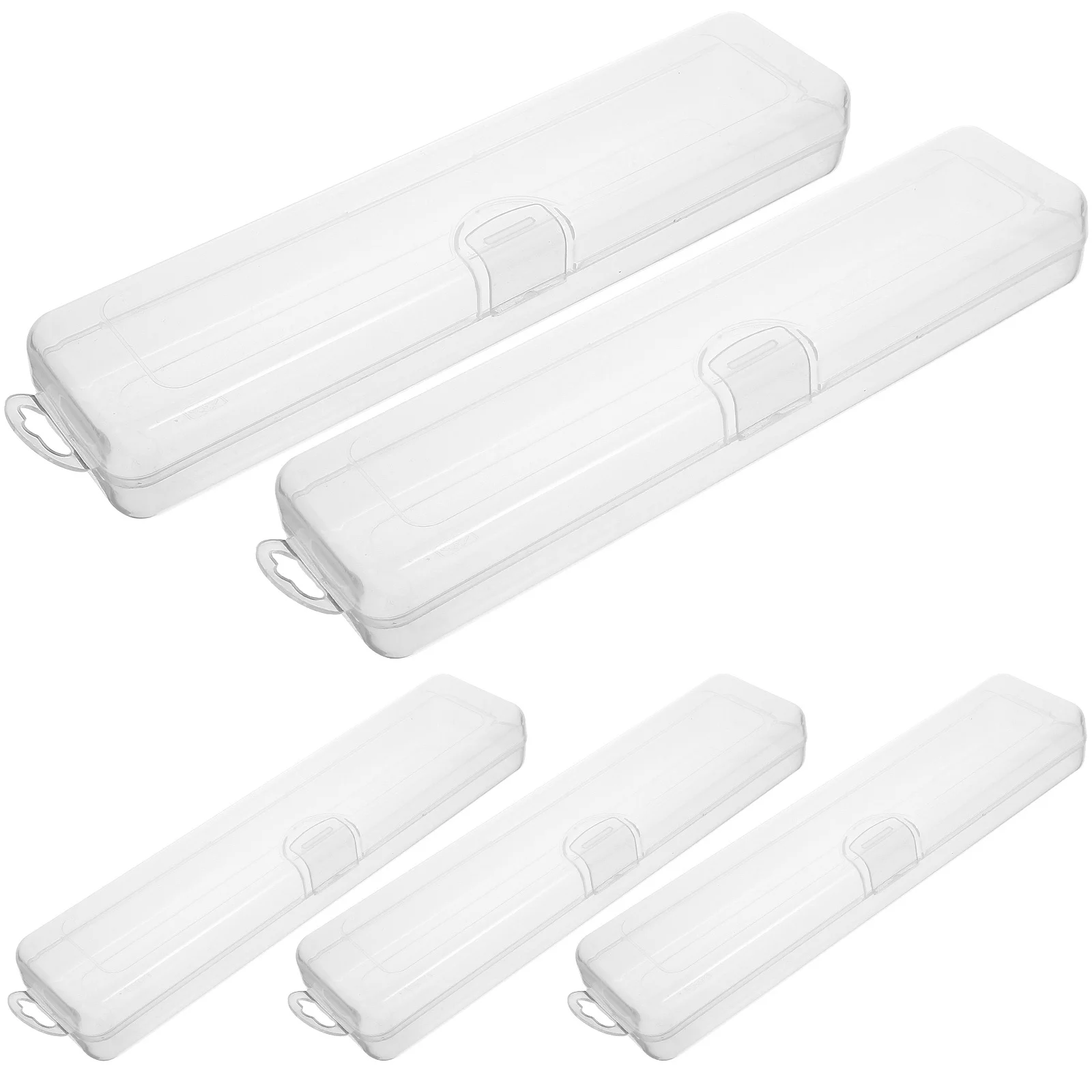 5 قطعة فرشاة الأسنان حاوية السفر مادة PP متينة تصميم شفاف سعة كبيرة حامل فرشاة الأسنان المحمولة فرشاة للمكياج #2