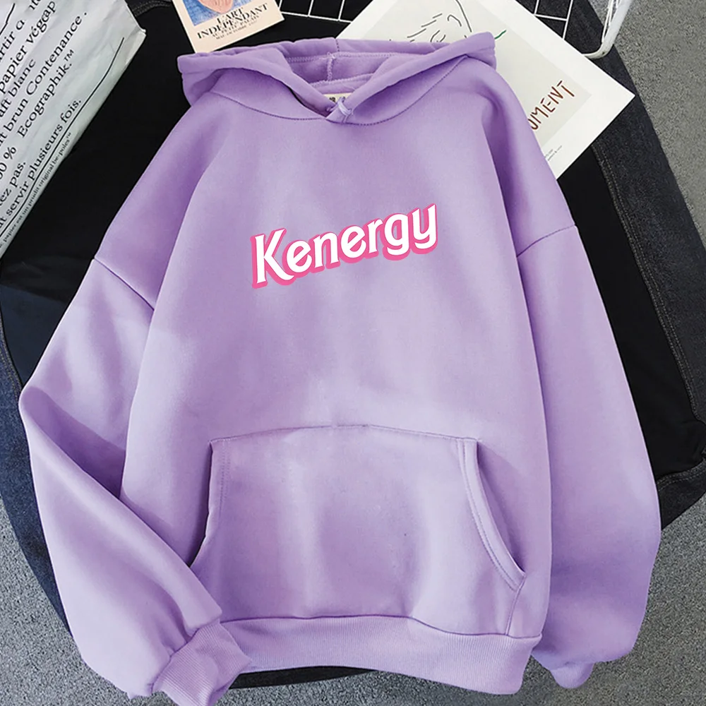 Kenergy Kenough Graphic Sweatshirt Pink Barbenheimer Hoodies Streetwear Long Sleeve Men/Women Clothing Autumn Warm Male Pullover