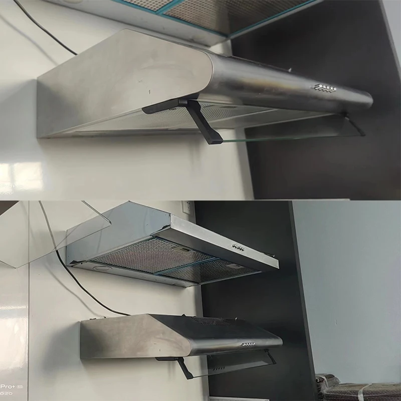 Onder Kast Bereik Kap 600Mm Ontluchtingskap Voor Keuken Met 3 Versnellingen Afzuigventilator, Geleid En Kanaalloos Converteerbaar Roestvrij Staal