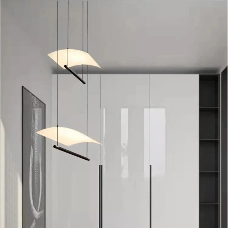 Imagem -05 - Nordic Long Strip Chandelier para Casa e Escritório Lustre Minimalista para Restaurante Estudo Minimalista Designer Nórdico